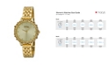 Bob Mackie Women's Gold-Tone Alloy Bracelet Crystal Bezel Watch, 31mm